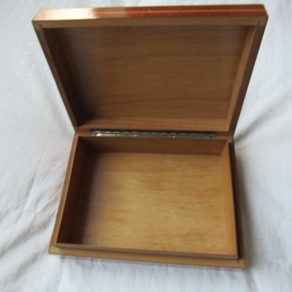 Vintage Painted and Carved Wood Box - Picture 3 of 3